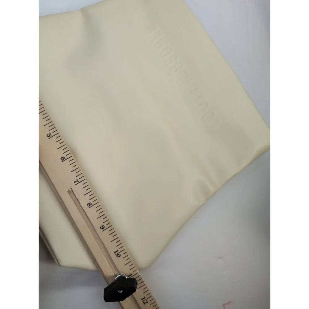 NWOT!😍Youth To The People Makeup Travel Bag Cosmetic Clutch Beige Expandable!